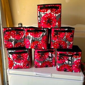 7 storage cubes. 10”x10” Pink Pop Medallion, originally sold by ThirtyOne